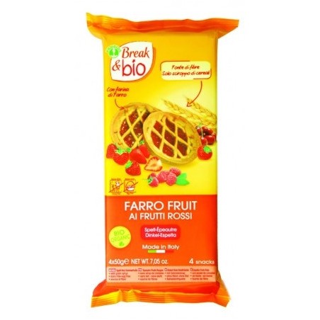 Break&bio Farro Fruit Ai Frutti Rossi Biologici 4x50g