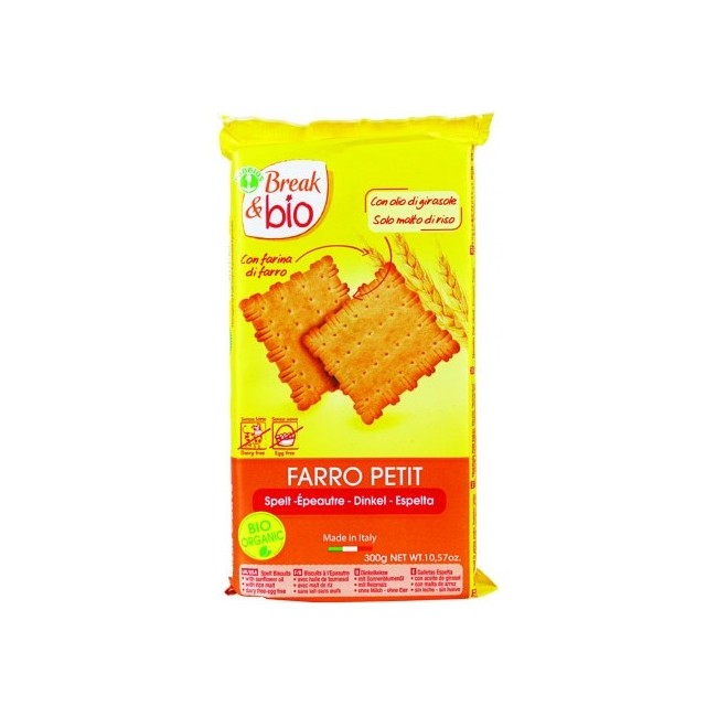 Break&bio Petit Di Farro Biscotti Biologici 300g