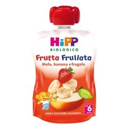 Hipp Biologico Frutta Frullata Alla Mela Banana Fragola 90g