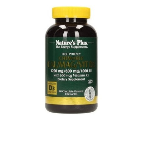 Nature's Plus Cal/Mag/Vit D3 Masticabile 60 Tavolette