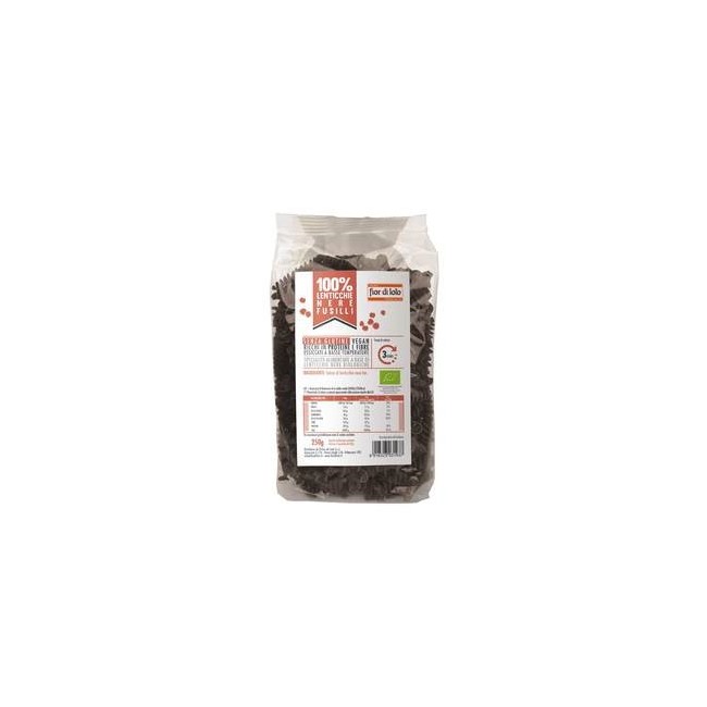 Fior Di Loto Fusilli Di Lenticchie Nere Biologiche 250g