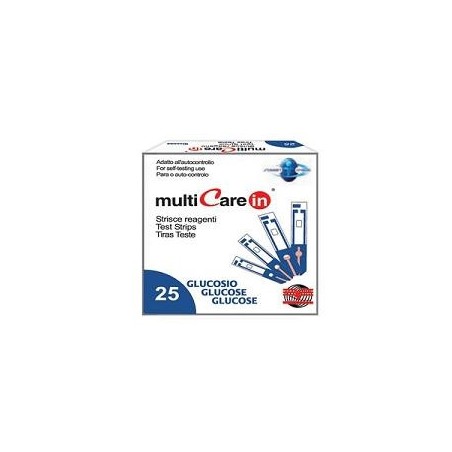 Multicare In Glucosio 25 Strisce