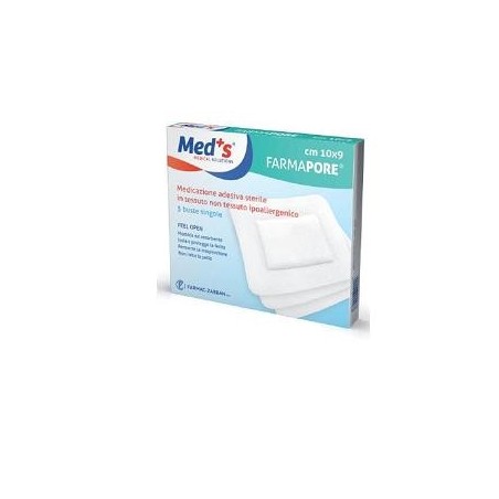 Meds Pore Medicazione 10x30cm 3 Pezzi