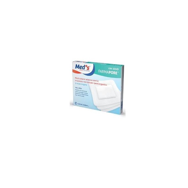 Meds Pore Medicazione 10x23cm 3 Pezzi