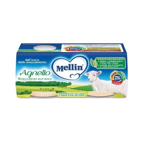 Mellin Omogeneizzato Con Carne Di Agnello 2x120g