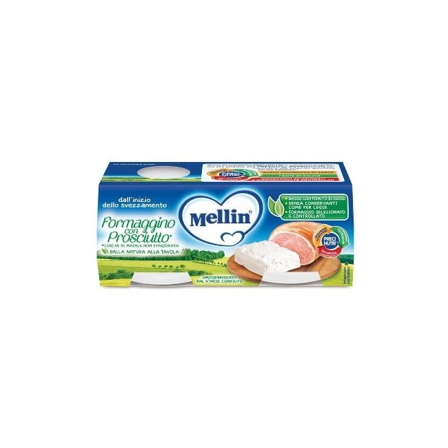 Mellin Baby Formaggino Con Prosciutto 2x80g