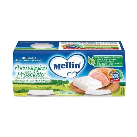 Mellin Baby Formaggino Con Prosciutto 2x80g