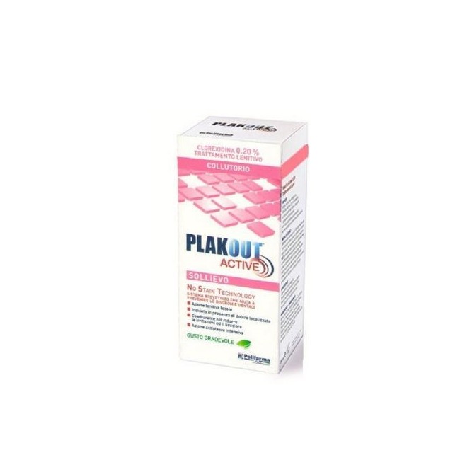 Polifarma Plakout Active Sollievo Collutorio 200ml