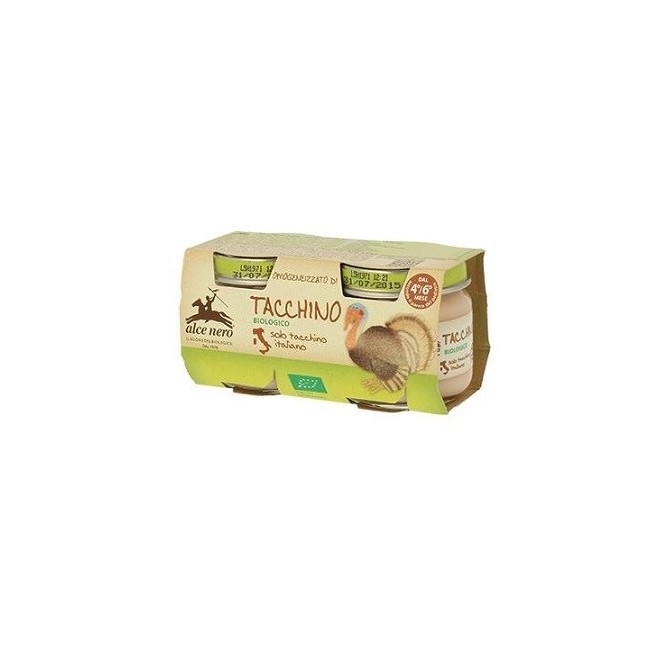 Alce Nero Omogeneizzato Di Tacchino Baby Food Bio 2x80g