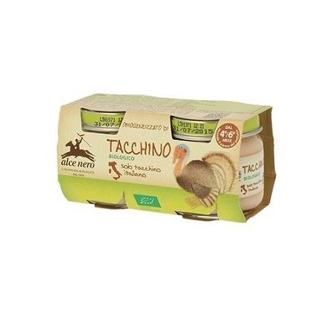 Alce Nero Omogeneizzato Di Tacchino Baby Food Bio 2x80g