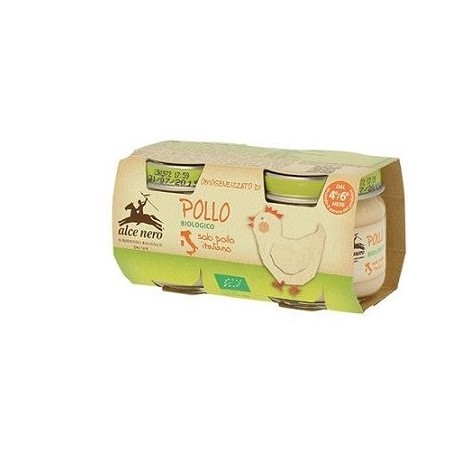 Alce Nero Omogeneizzato Di Pollo 2x80g