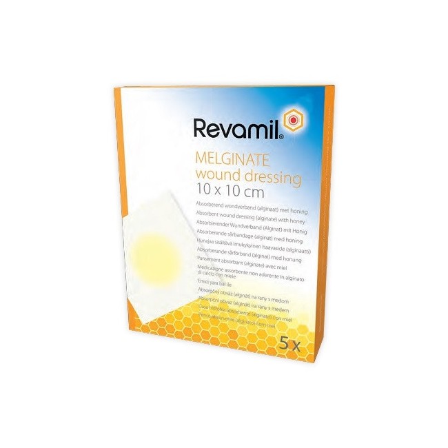 Revamil Melginate Garza Medicata 10x10cm 5 Pezzi