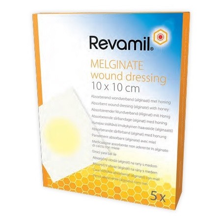 Revamil Melginate Garza Medicata 10x10cm 5 Pezzi