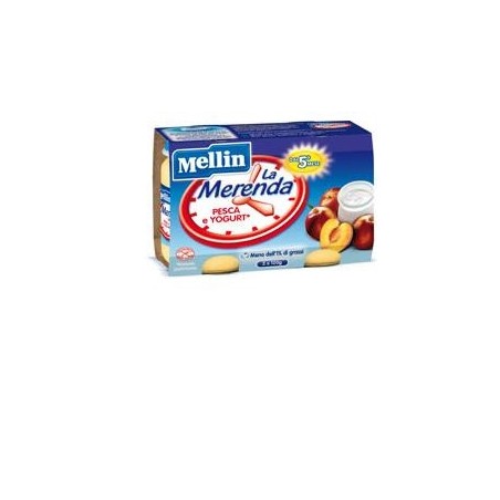 Mellin Merenda Al Gusto Pesca E Yogurt 2x120g