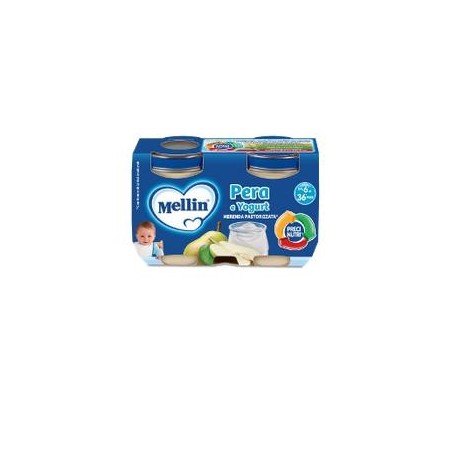 Mellin Merenda Al Gusto Pera E Yogurt 2x120g