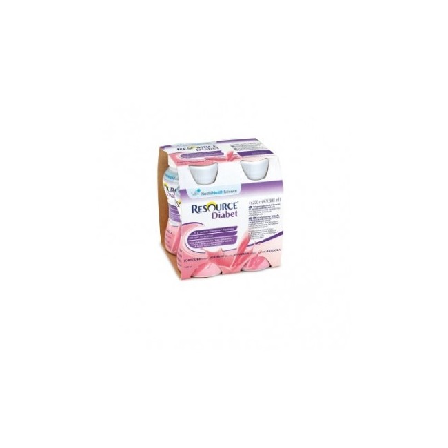 Resource Diabet Plus Al Gusto Fragola 4x200ml