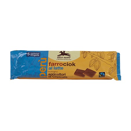 Alce Nero Farrociok Al Latte Biologico 5x28g