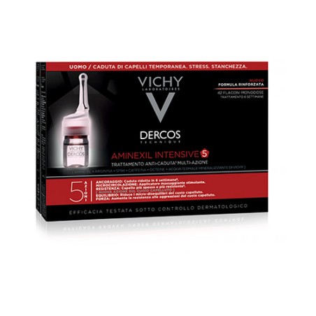 Vichy Dercos Aminexil Intensive 5 Lozione Per Uomo 42 Fiale