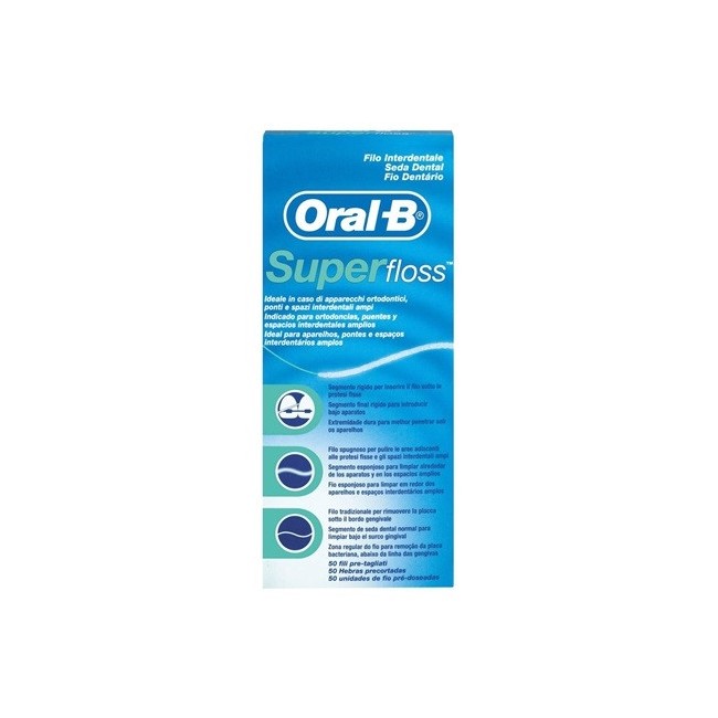 Oral B Filo Interdentale Super Floss 50 Fili