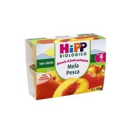 Hipp Bio Merenda Mela E Pesca 4 X 100gr