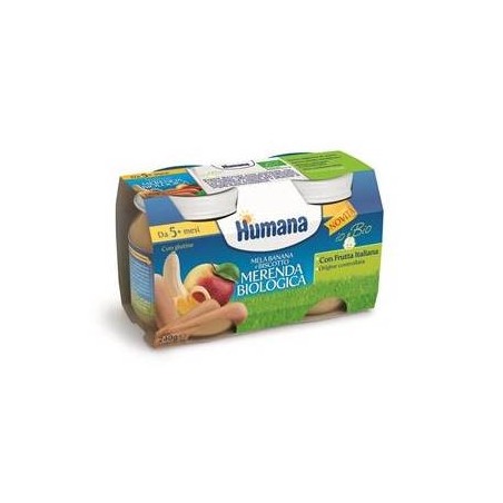 Humana Merenda Mela Banana E Biscotto 2 X 120gr