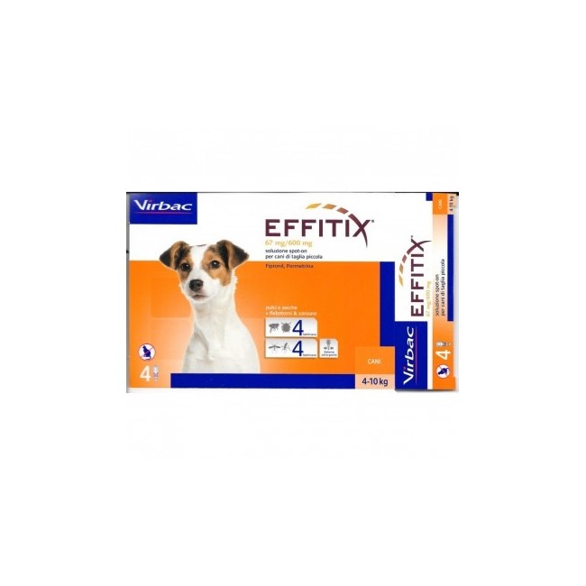 Effitix Spot On Cani Piccoli 1,10ml 67mg/600mg 4 Pipette