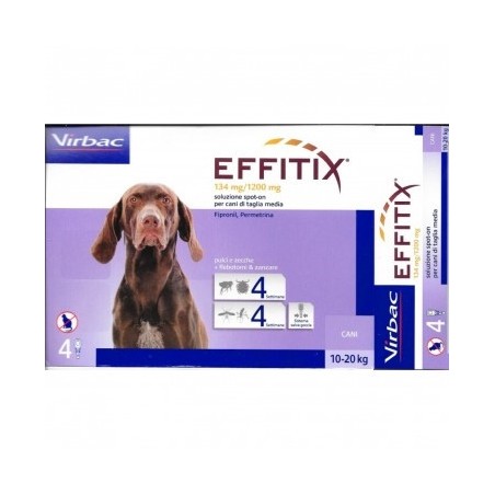 Effitix Spot On Cani Medi 134mg/1200mg 4 Pipette