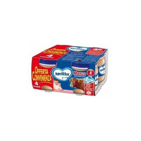 Mellin Omogeneizzati Al Manzo 4 X 80 Gr