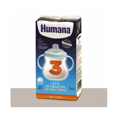 Humana 3 Junior Drink Latte Liquido dal primo anno 470 Ml - Para-Farmacia  Bosciaclub