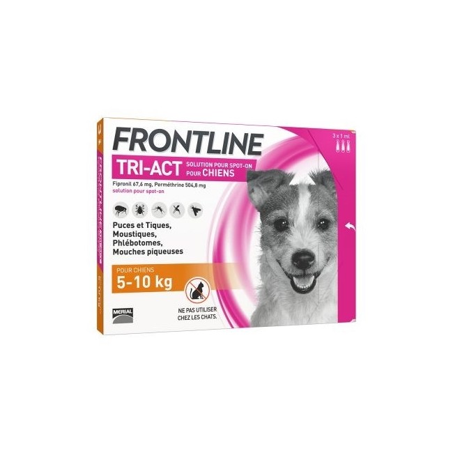 Frontline Tri-act 6 Pipette Da 1ml 5-10 Kg