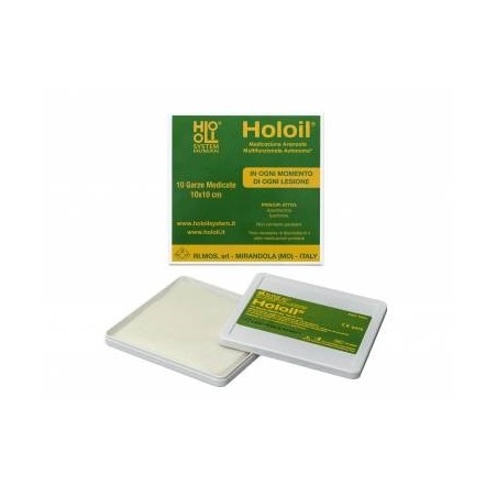 Holoil Garze Medicate 10x10 Cm 10 Pezzi.