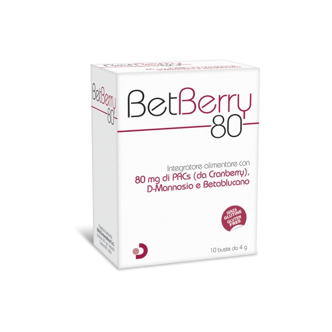 6 Confezioni Betberry 80 integratore per le vie urinarie 10 buste