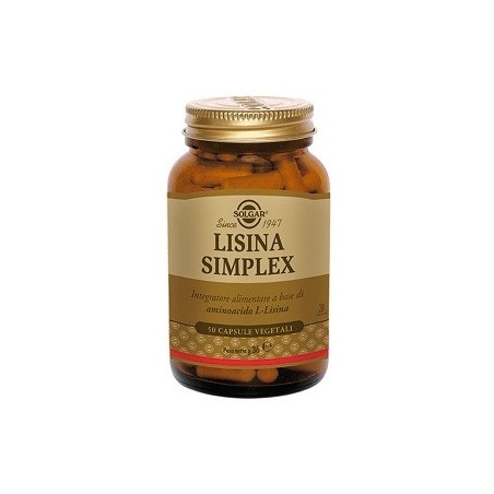 Solgar Lisina Simplex 50 Capsule Vegetali 6 Pezzi