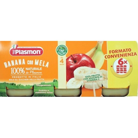 Plasmon Omogeneizzato Banana Mela 6x104g