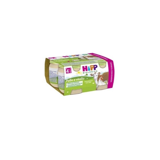 Hipp Omogeneizzato Pollo Vitello 4x80g