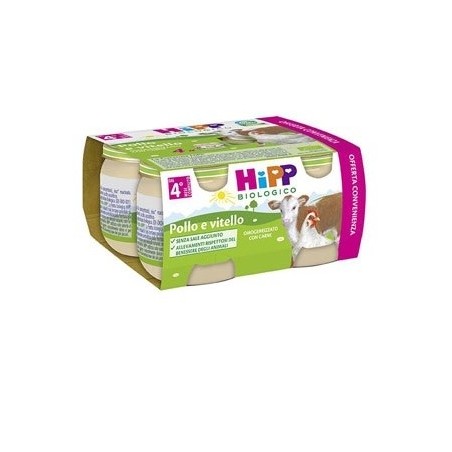 Hipp Omogeneizzato Pollo Vitello 4x80g