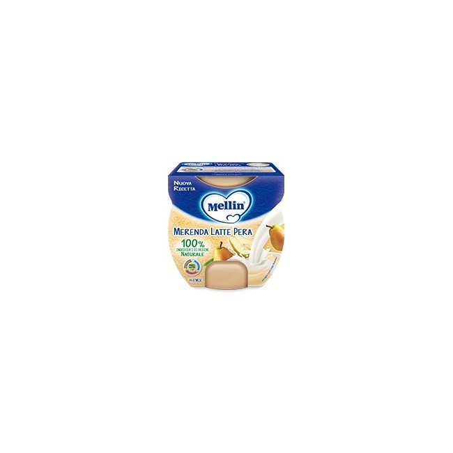 Mellin Merenda Latte E Pera 2x100g