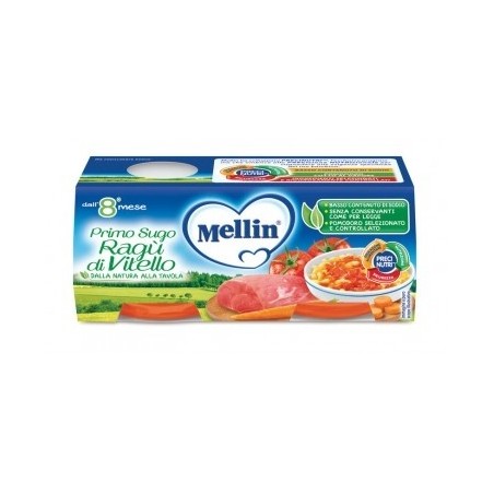 Mellin Primo Sugo Ragù Di Vitello 2x80g