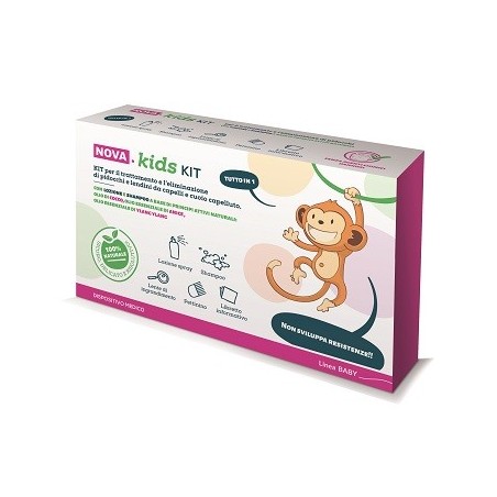 Nova kids kit lozione shampoo e pettine per pidocchi e ledini 100 ml