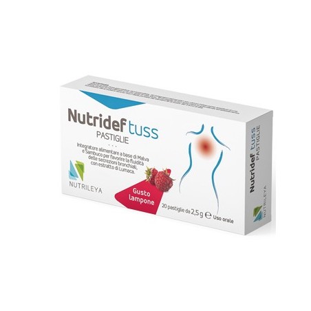 Nutrileya Nutridef tuss 20 pastiglie al lampone per la tosse