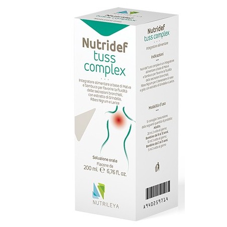 Nutridef tuss complex sciroppo per la tosse grassa 200 ml