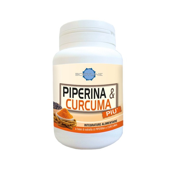 Bodyline Piperina e curcuma più integratore 60 capsule