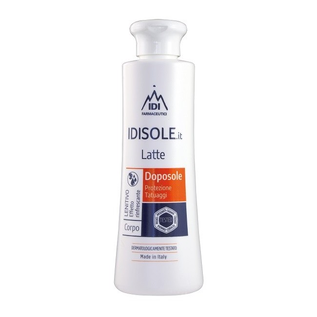 Idisole latte doposole per i tatuaggi con estratti vegetali 200 ml