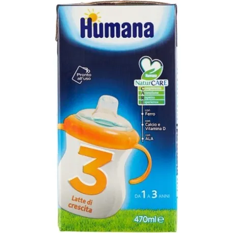 Humana 3 Latte Di Crescita Junior Drink 470Ml - Para-Farmacia Bosciaclub