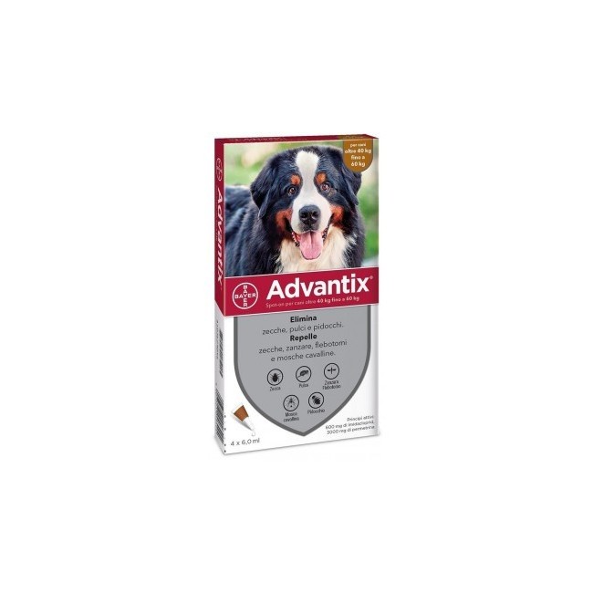 Advantix spot on 4 pipette 6 ml cani da 40 a 60 kg