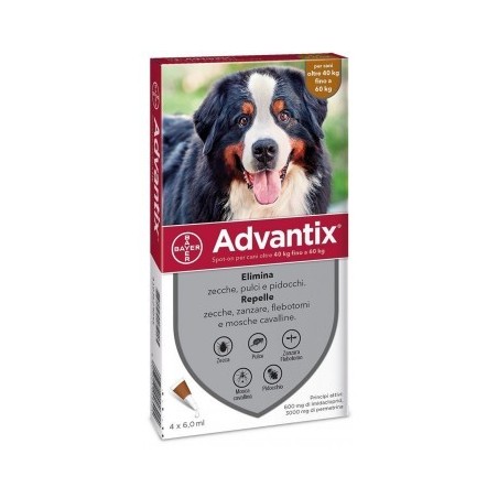 Advantix spot on 4 pipette 6 ml cani da 40 a 60 kg