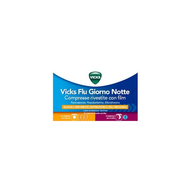 VICKS FLU GIORNO NOTTE*12 cpr giorno + 4 cpr notte