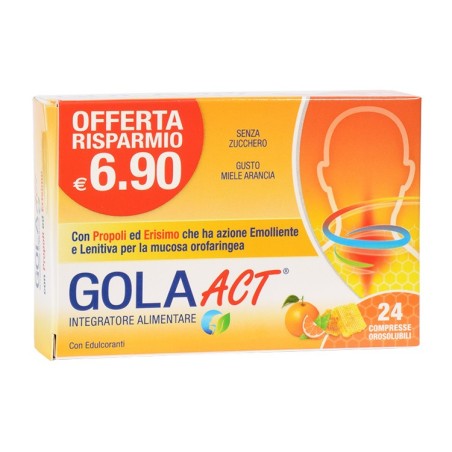 Gola act miele arancia 24 compresse solubili 33,6 g