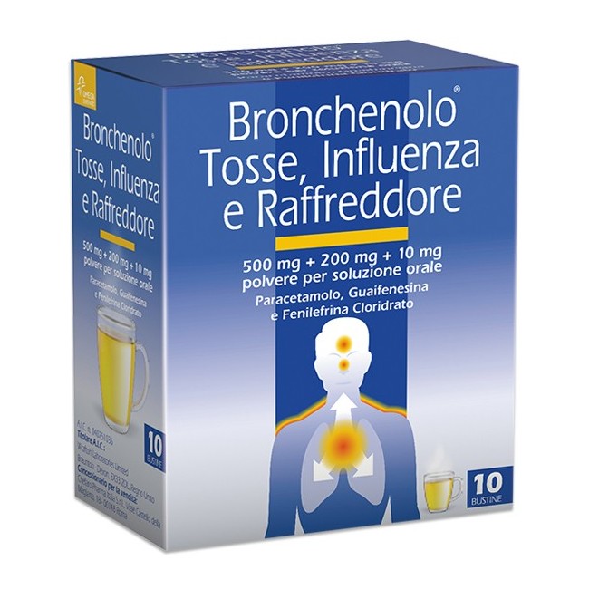 Bronchenolo tosse influenza e raffreddore 10 bustine