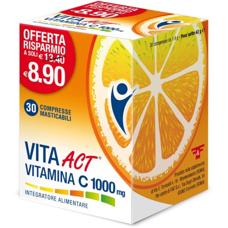 Vita act calcio + vitamina d 60 compresse integratore alimentare